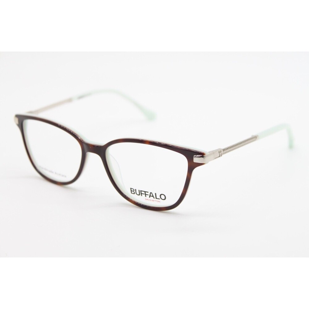 NEW BUFFALO DAVID BITTON BW007 HAV HAVANA BLUE SILVER AUTHENTIC EYEGLASSES 50-15